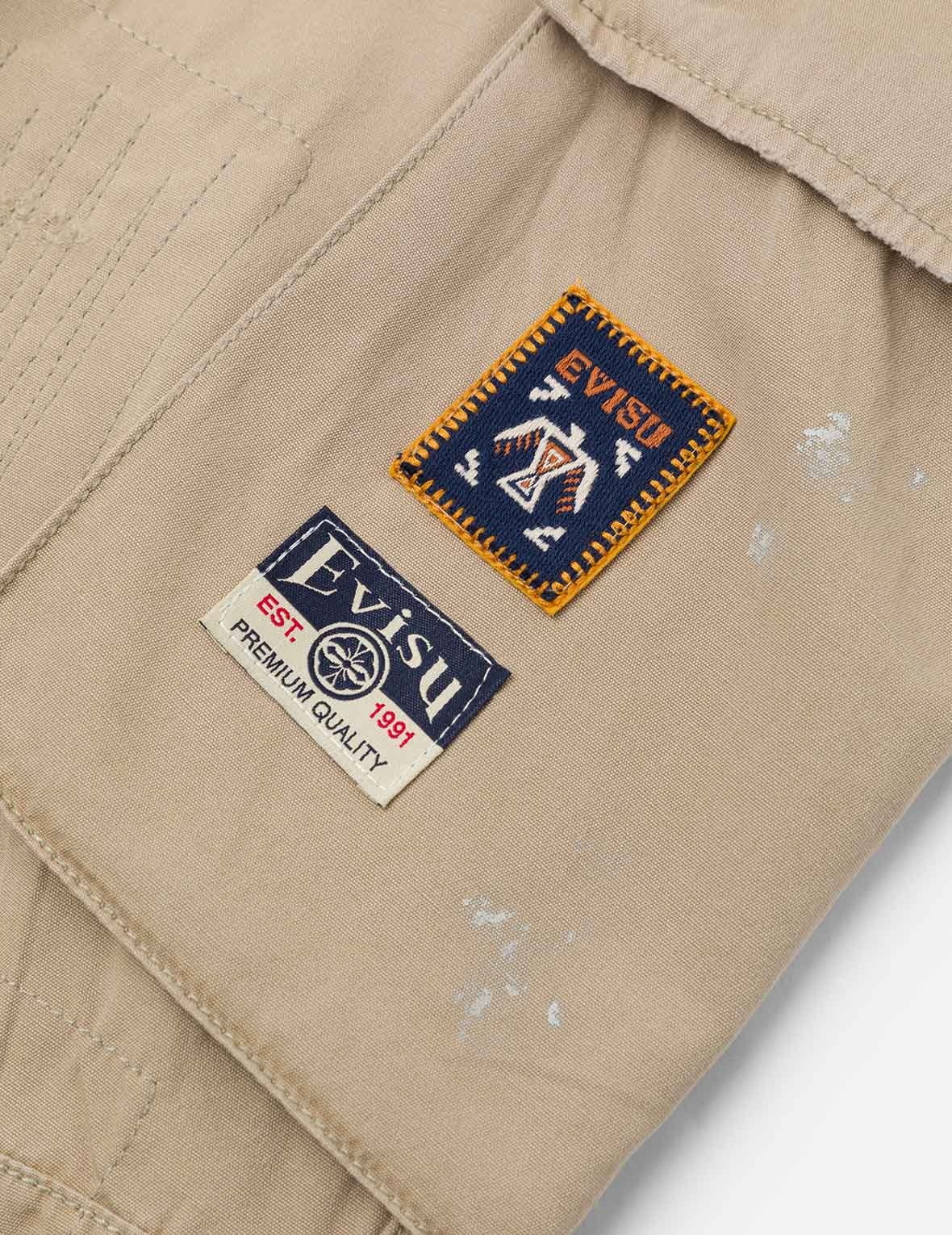 Totem Seagull Embroidery Straight Fit Cargo Pants - 5