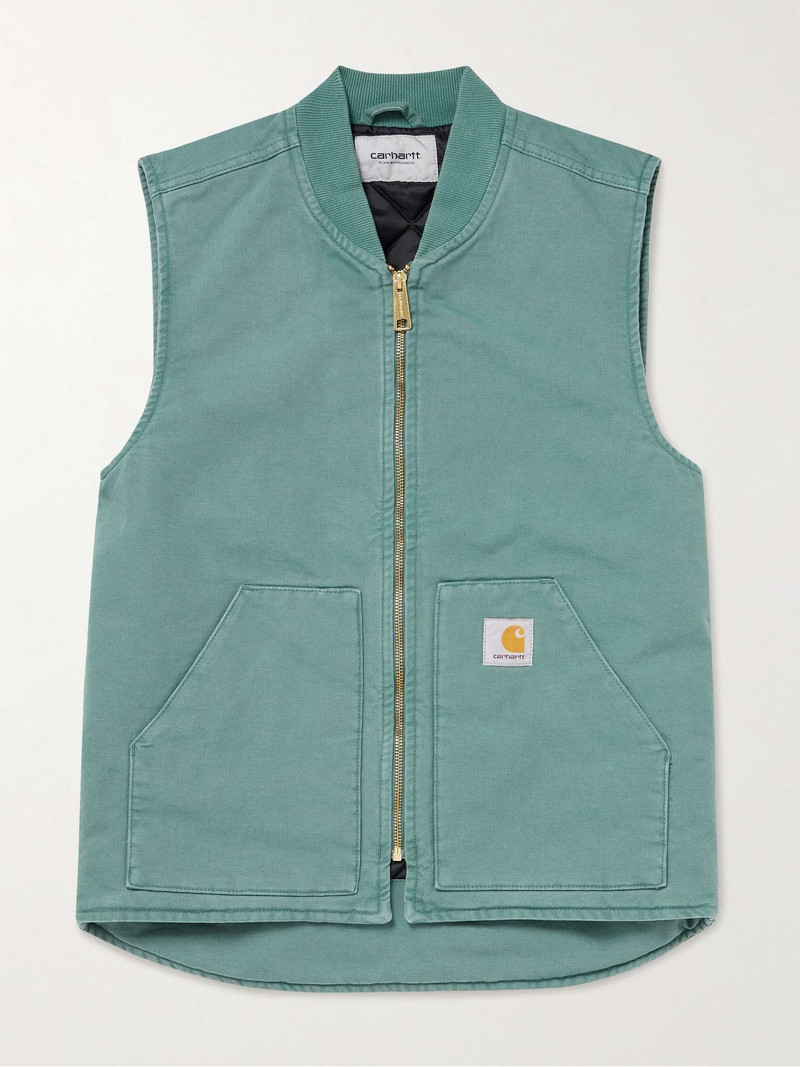 Logo-Appliquéd Cotton-Canvas Gilet 1