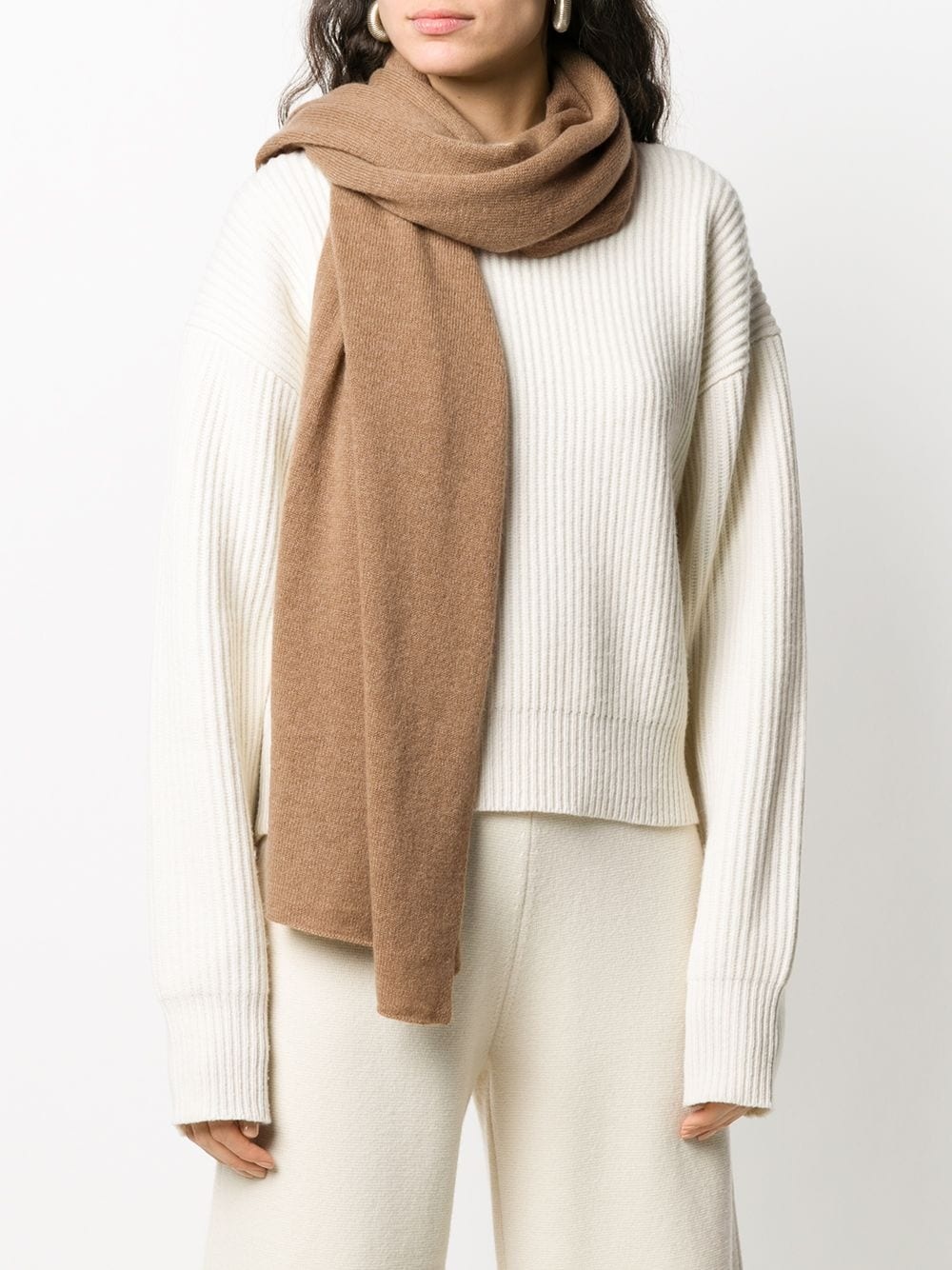 fine knit cashmere scarf - 2