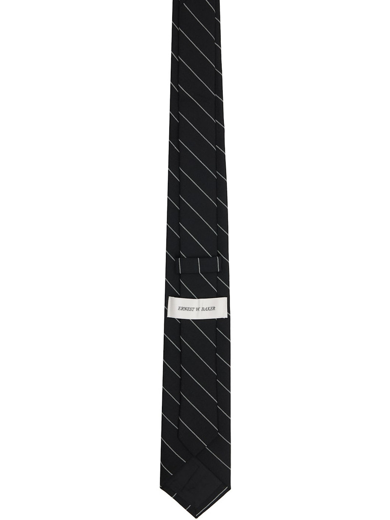 ERNEST W. BAKER Black Pin Stripe Tie outlook
