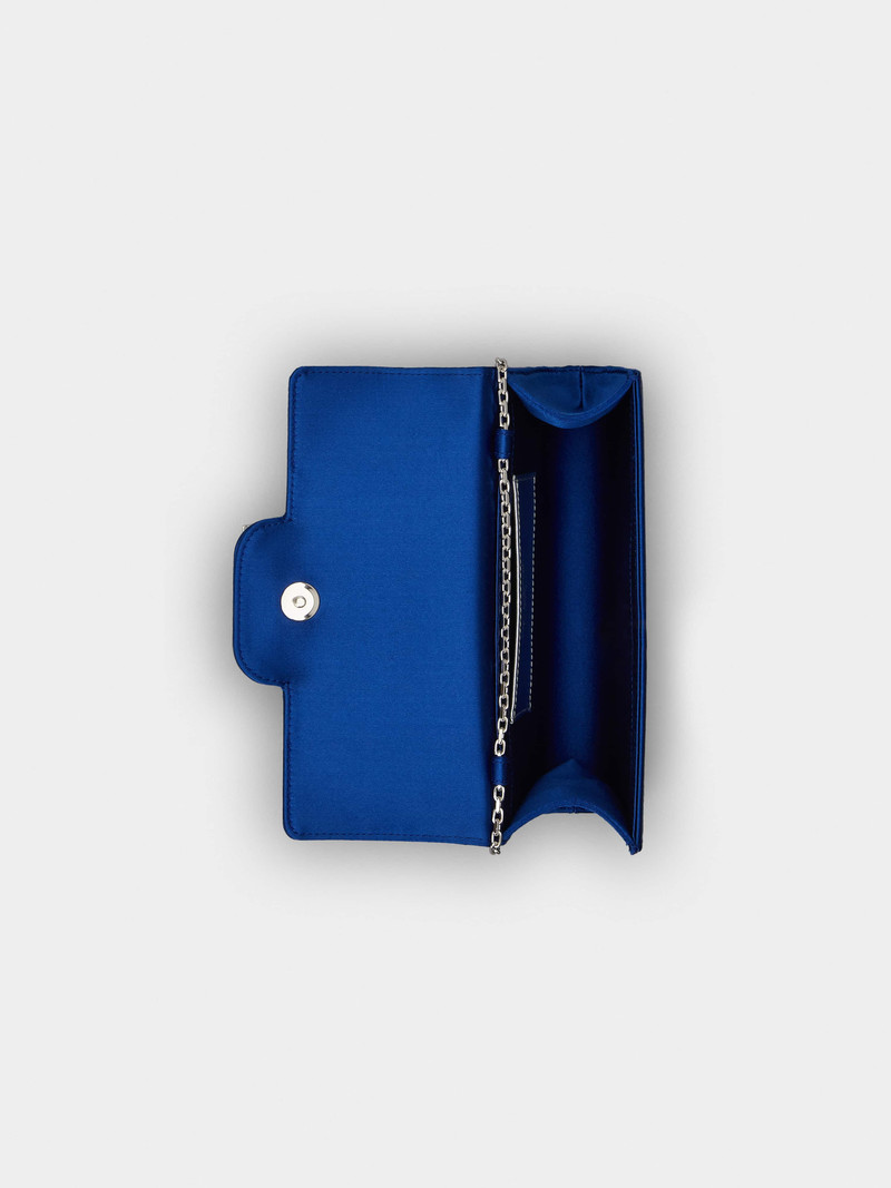 RV Bouquet Strass Colored Buckle Clutch in Satin 6