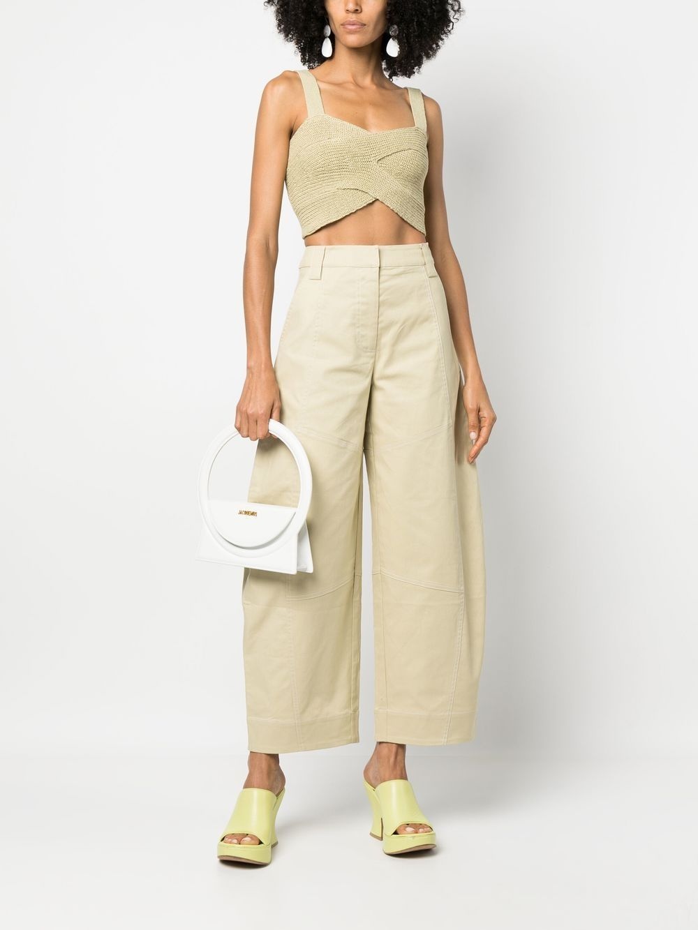 tapered wide-leg trousers - 2