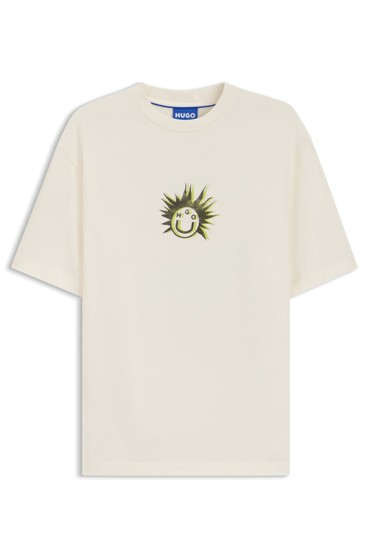 COTTON-JERSEY T-SHIRT WITH HAPPY HUGO ARTWORK - 1