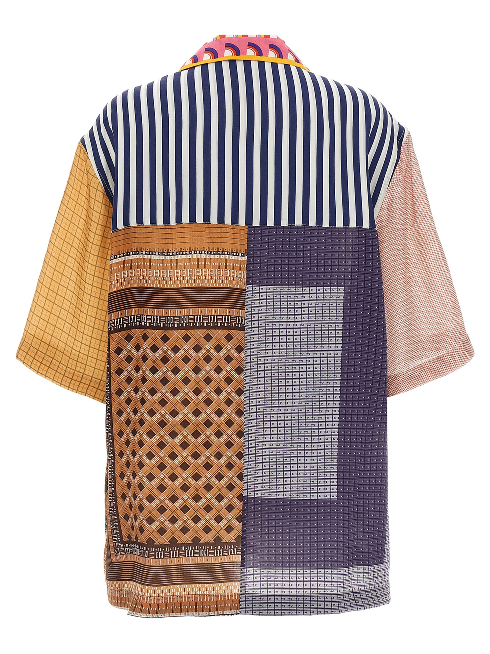 Marine Serre Women 'Regenerated Silk Scarves Bowling' Shirt - 6