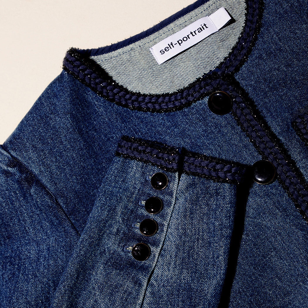 Braid Detail Denim Jacket - 6