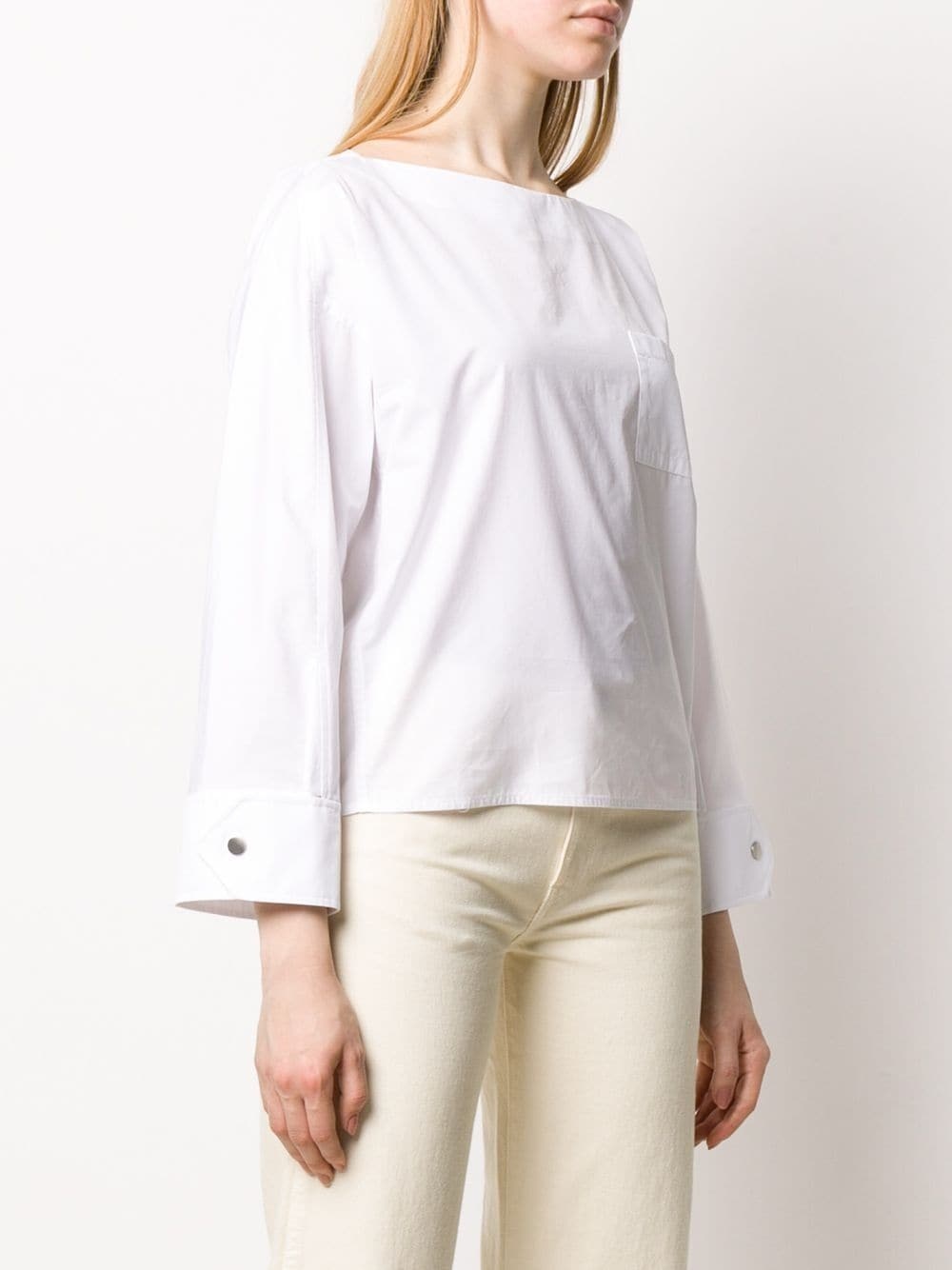 boat neck blouse - 3