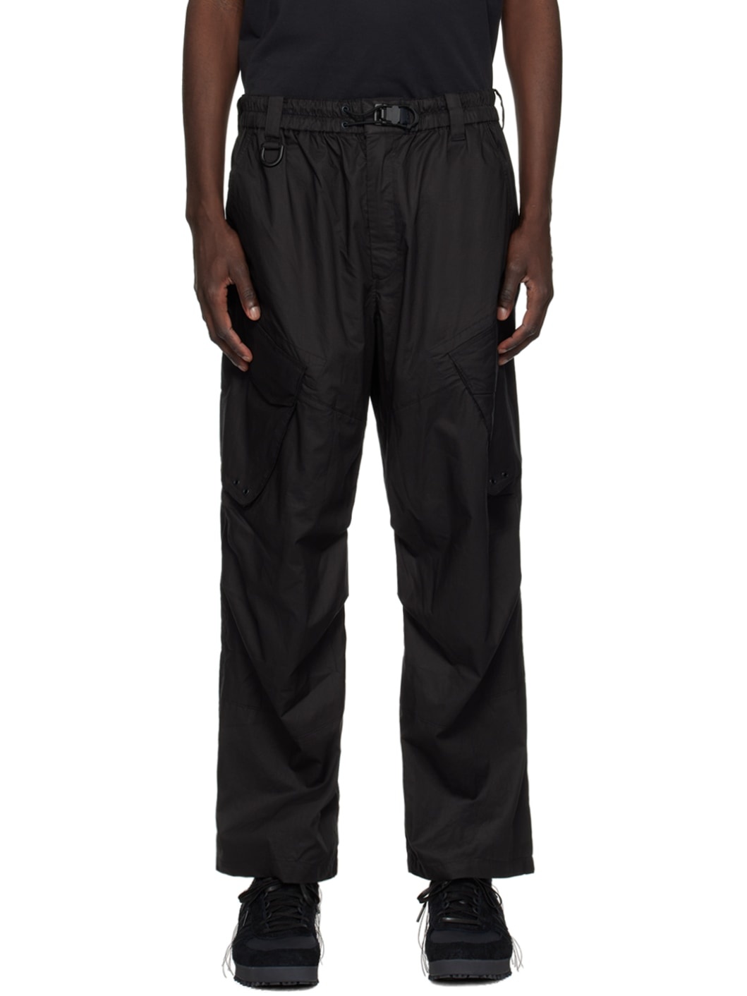 Black Loose Cargo Pants - 1