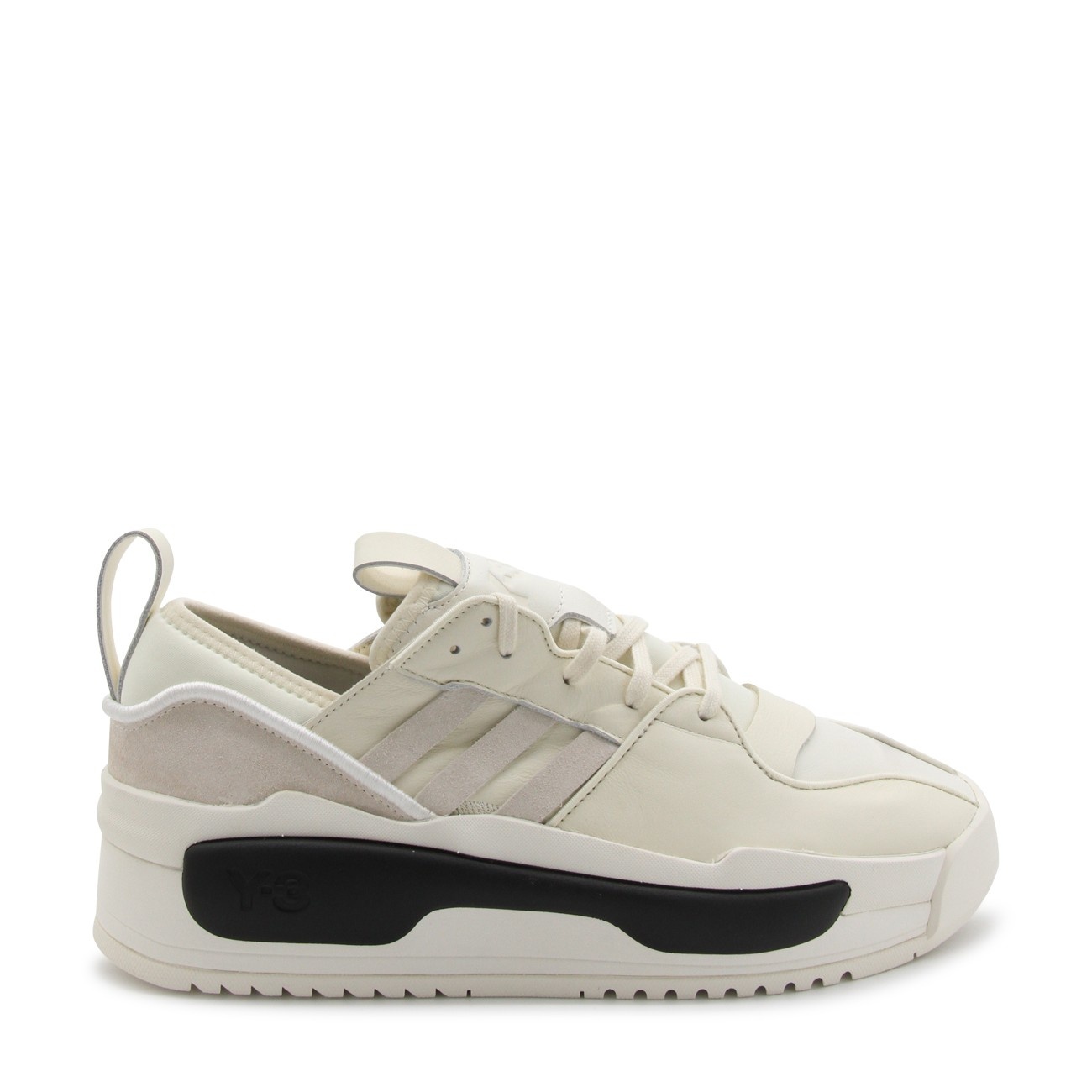 ivory leather rivalry sneakers - 1