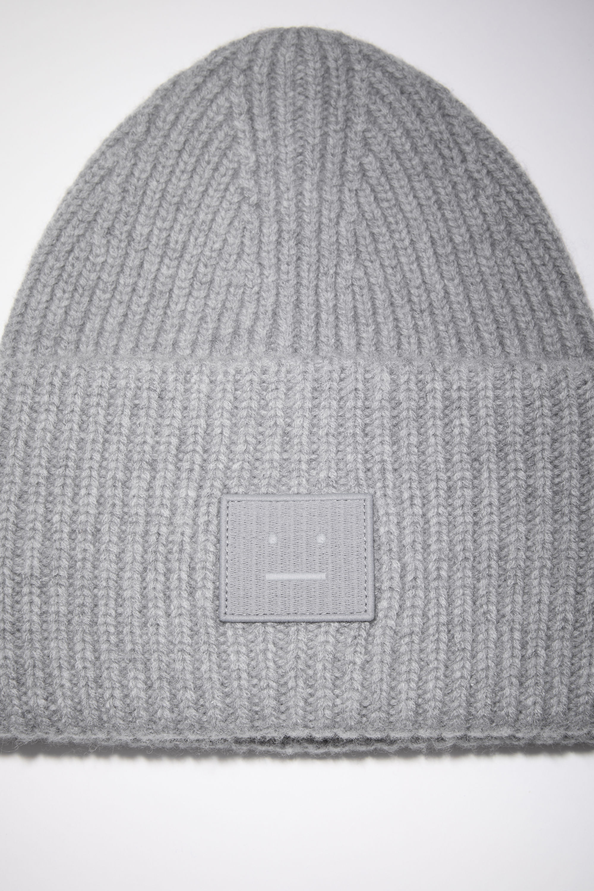 Large face logo beanie - Grey Melange - 4