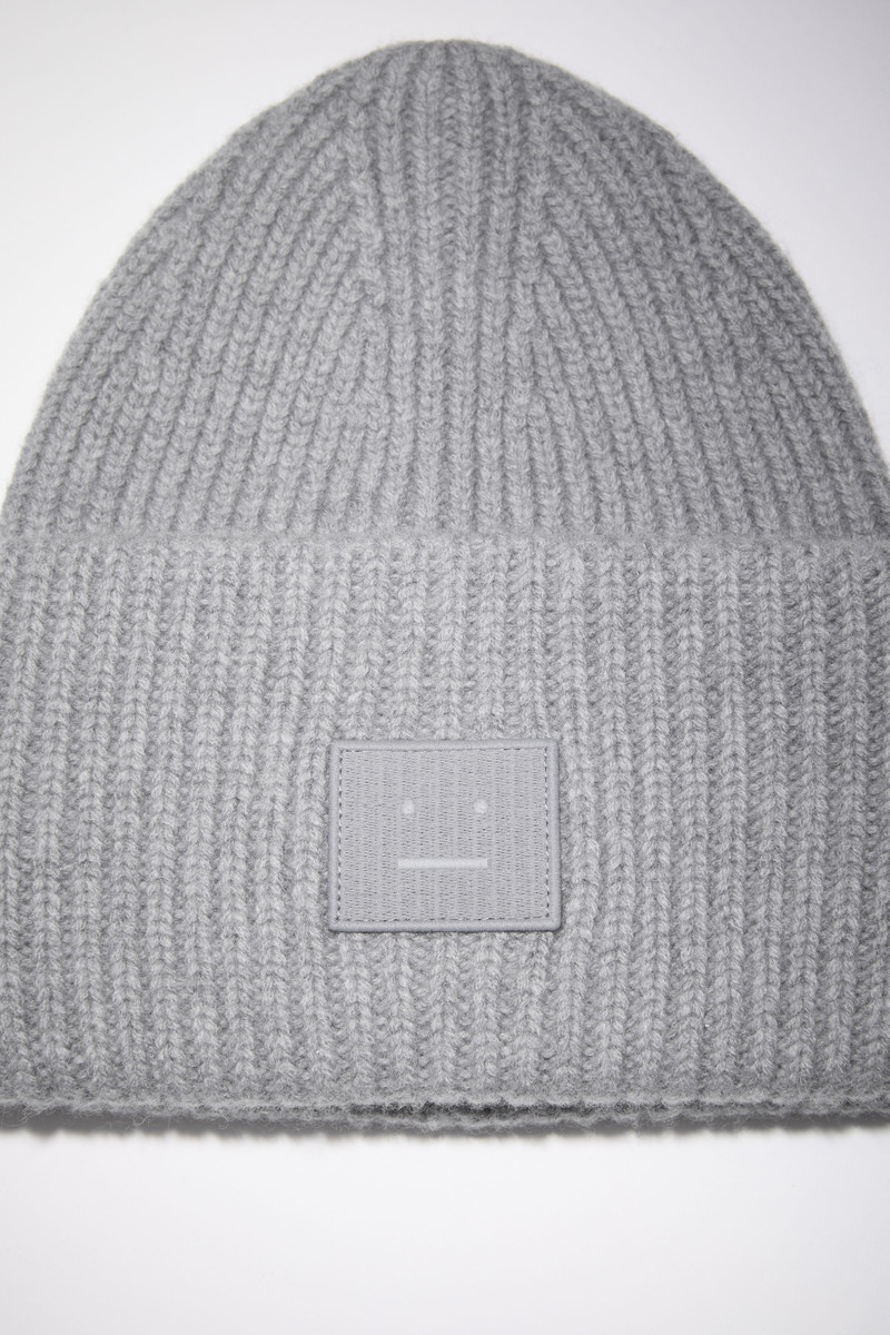 Large face logo beanie - Grey Melange 4