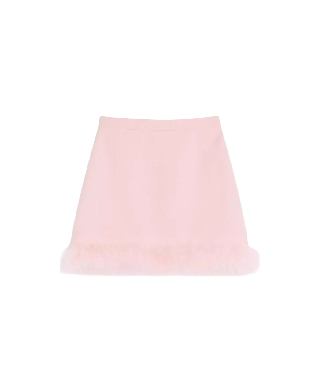 Miniskirt With Feathers - 1