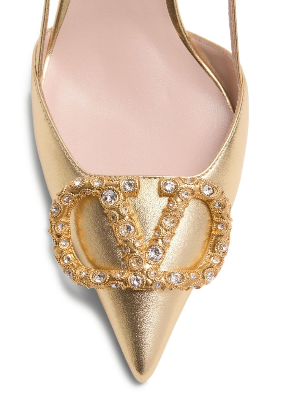 80mm VLogo Signature slingback pumps - 6