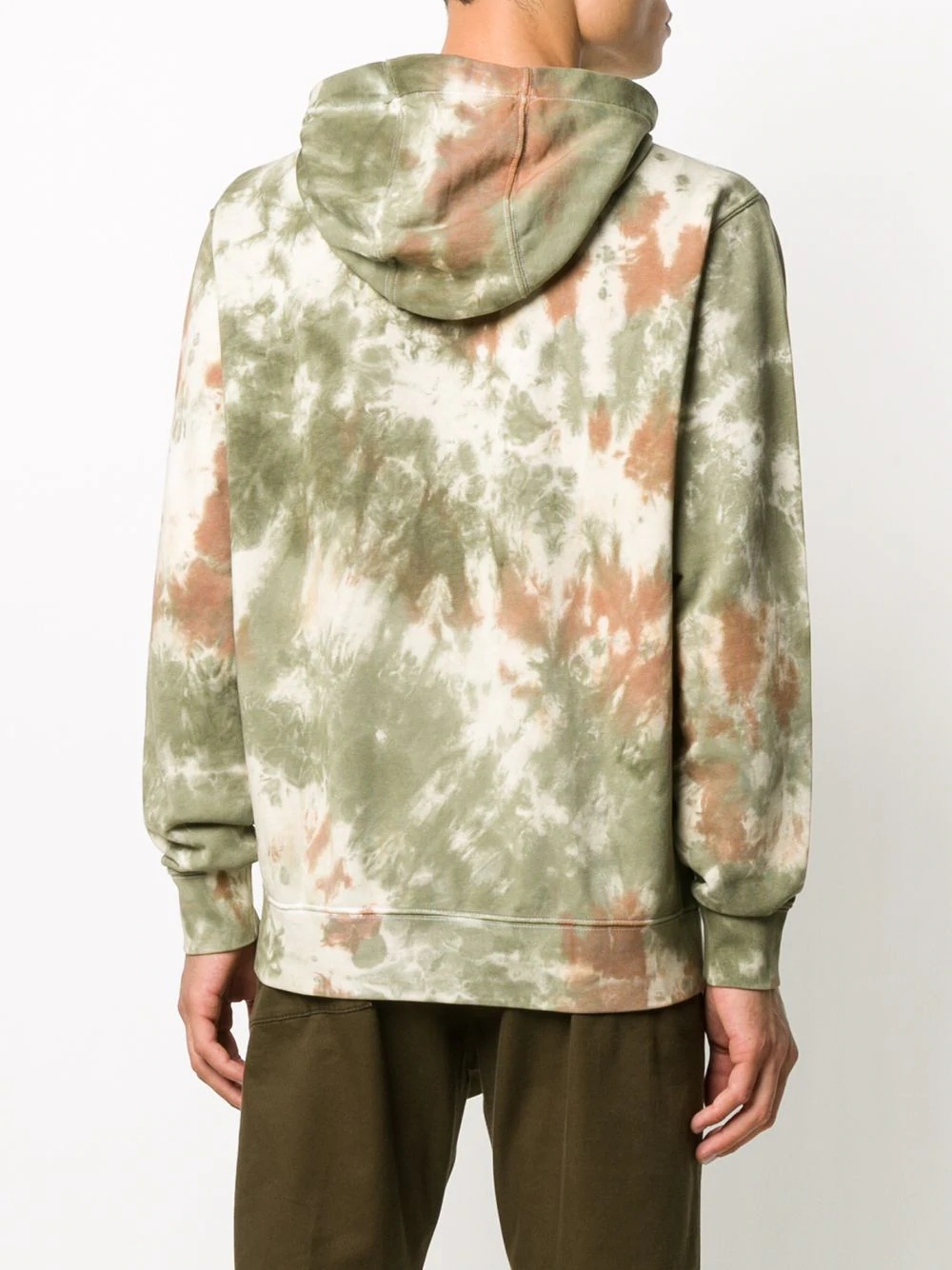 tie-dye print pouch pocket hoodie - 4