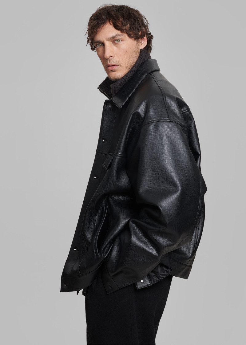Conan Faux Leather Jacket - Black 12