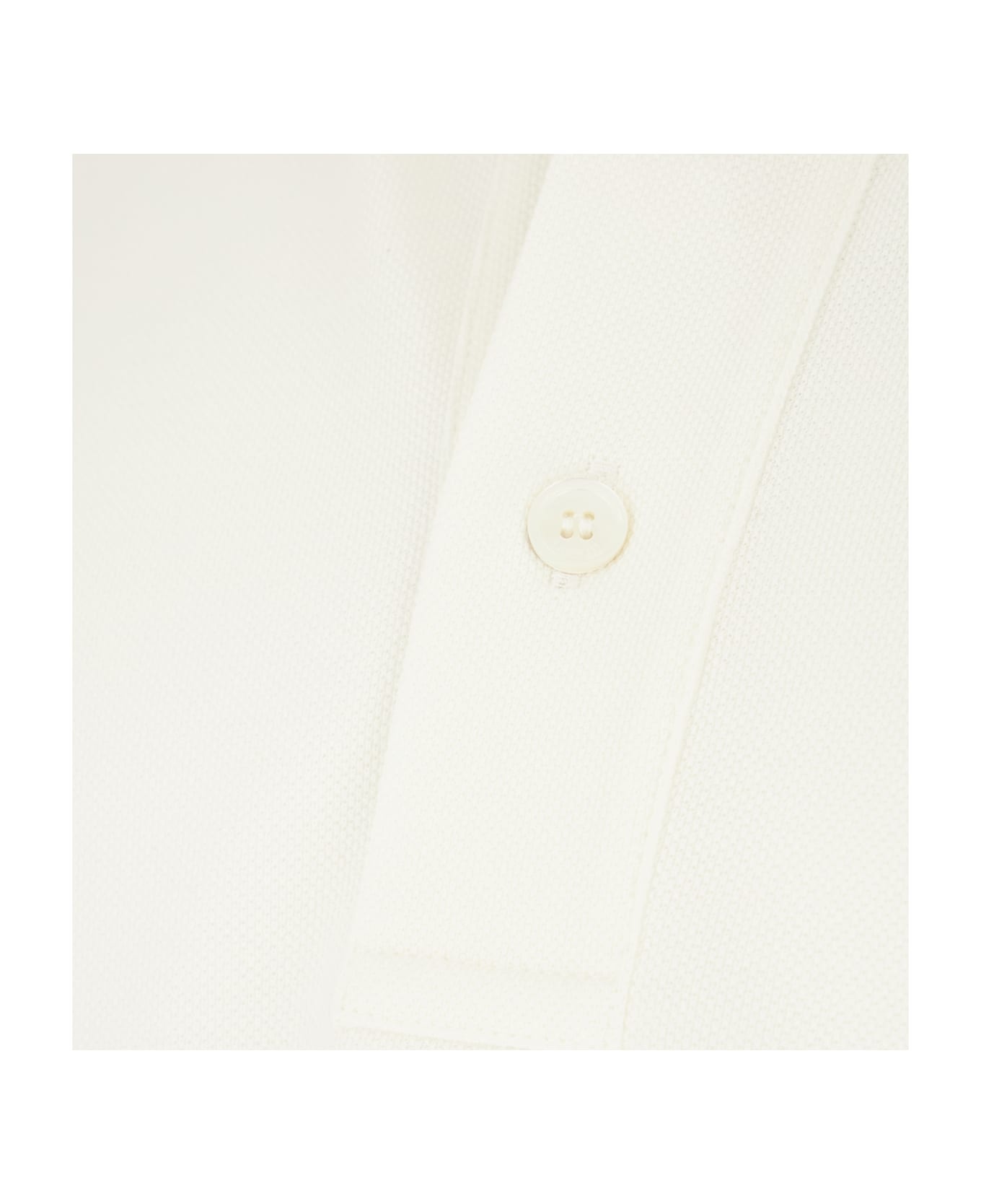 White Piquet Polo Shirt - 3