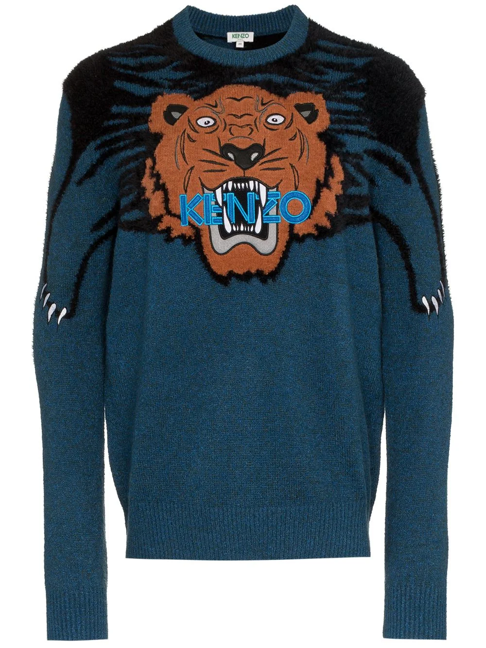 large tiger intarsia jumper - 1