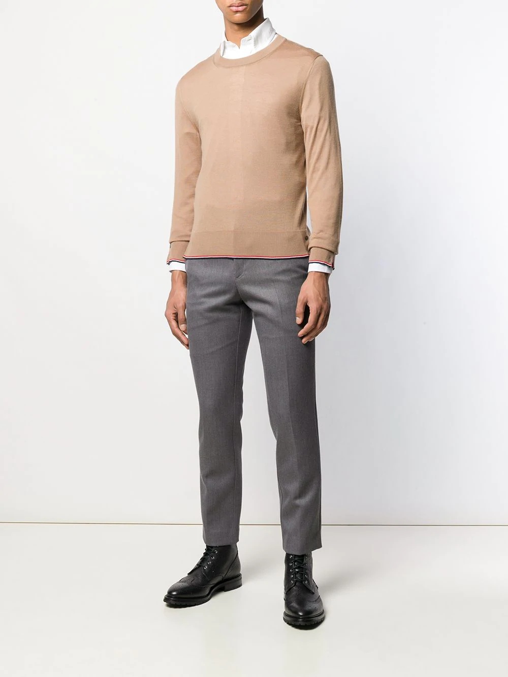 Camel Cashmere crew neck Pullover - 2