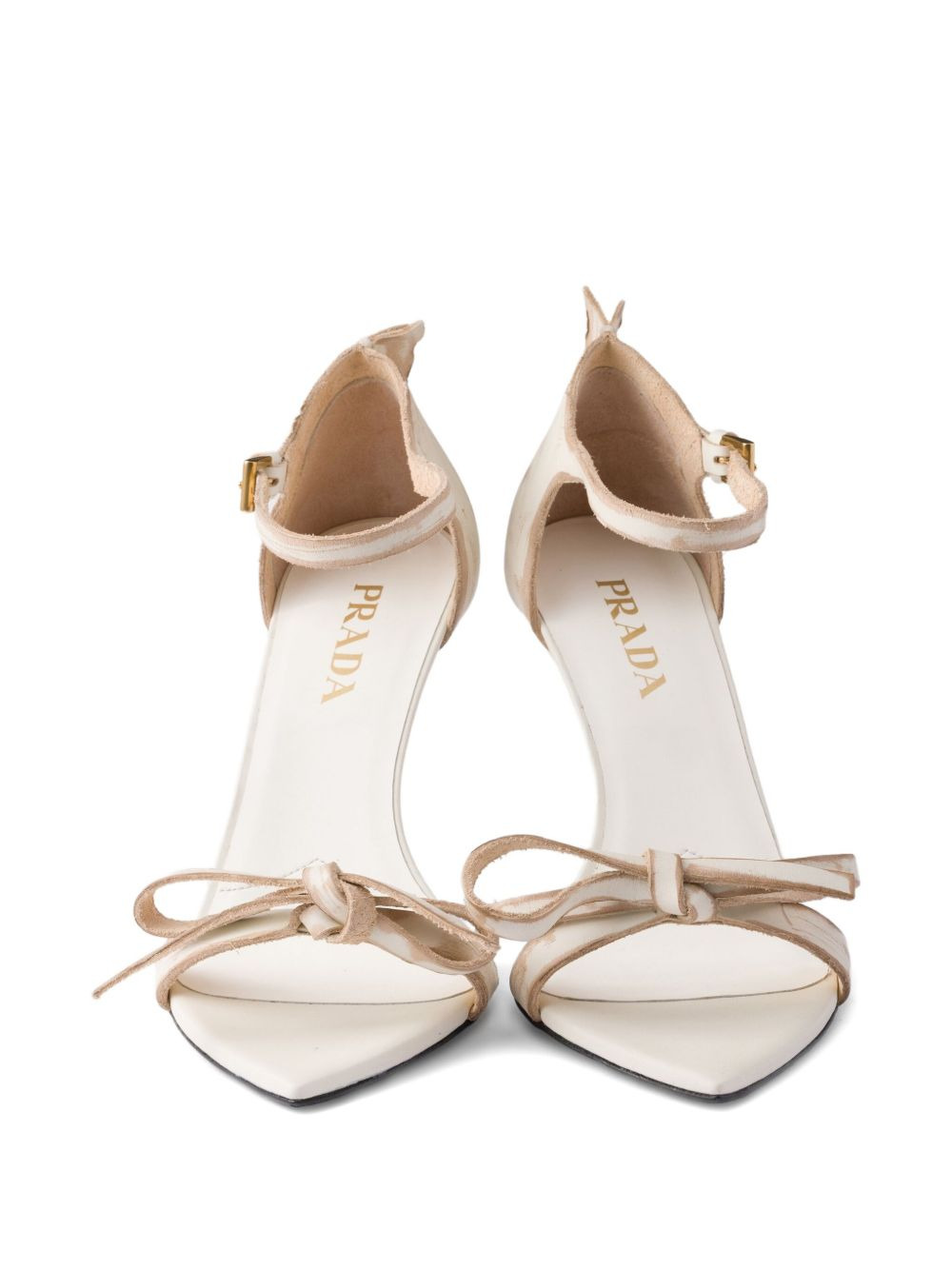 bow leather sandals - 3