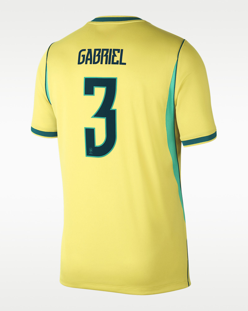 Gabriel Magalhães Brazil National Team 2026 Stadium Home Men's Nike Dri-FIT Soccer Jersey 1