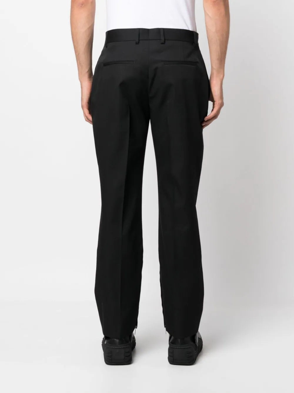 STRAIGHT-LEG WOOL TROUSERS - 4