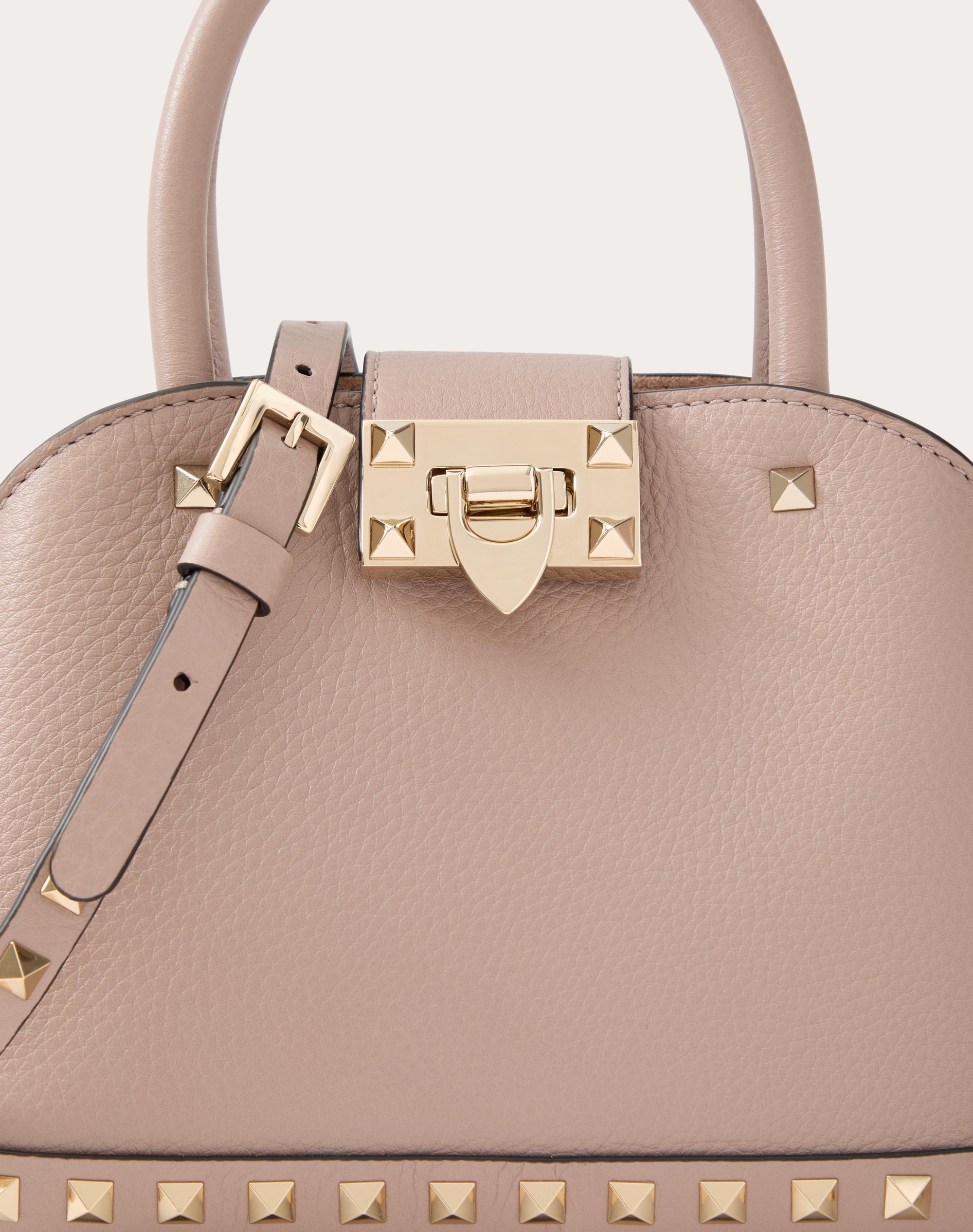 VALENTINO GARAVANI ROCKSTUD SMALL HANDBAG IN GRAINY CALFSKIN - 8