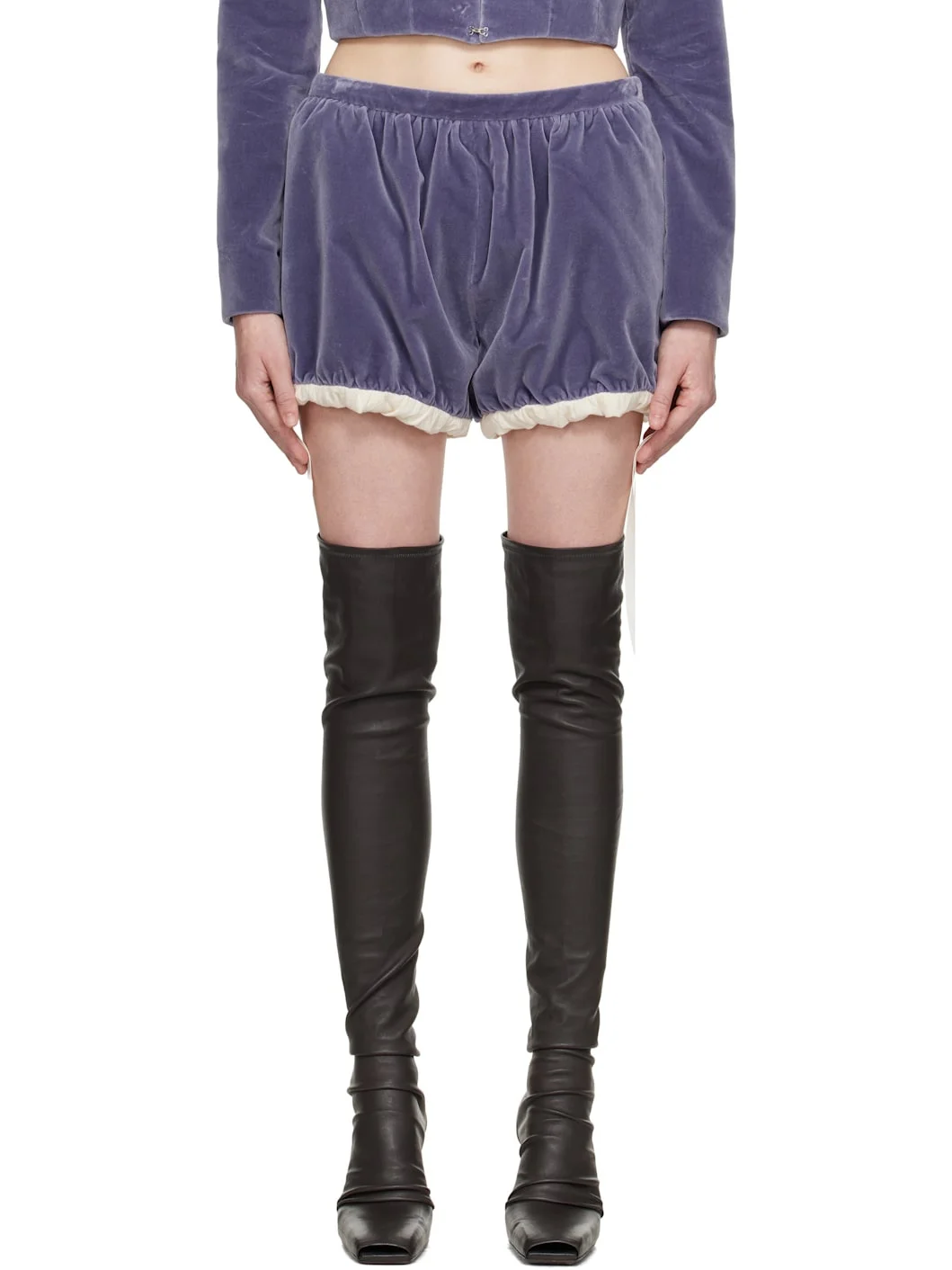 Purple Velvet Mini Bloomers - 1