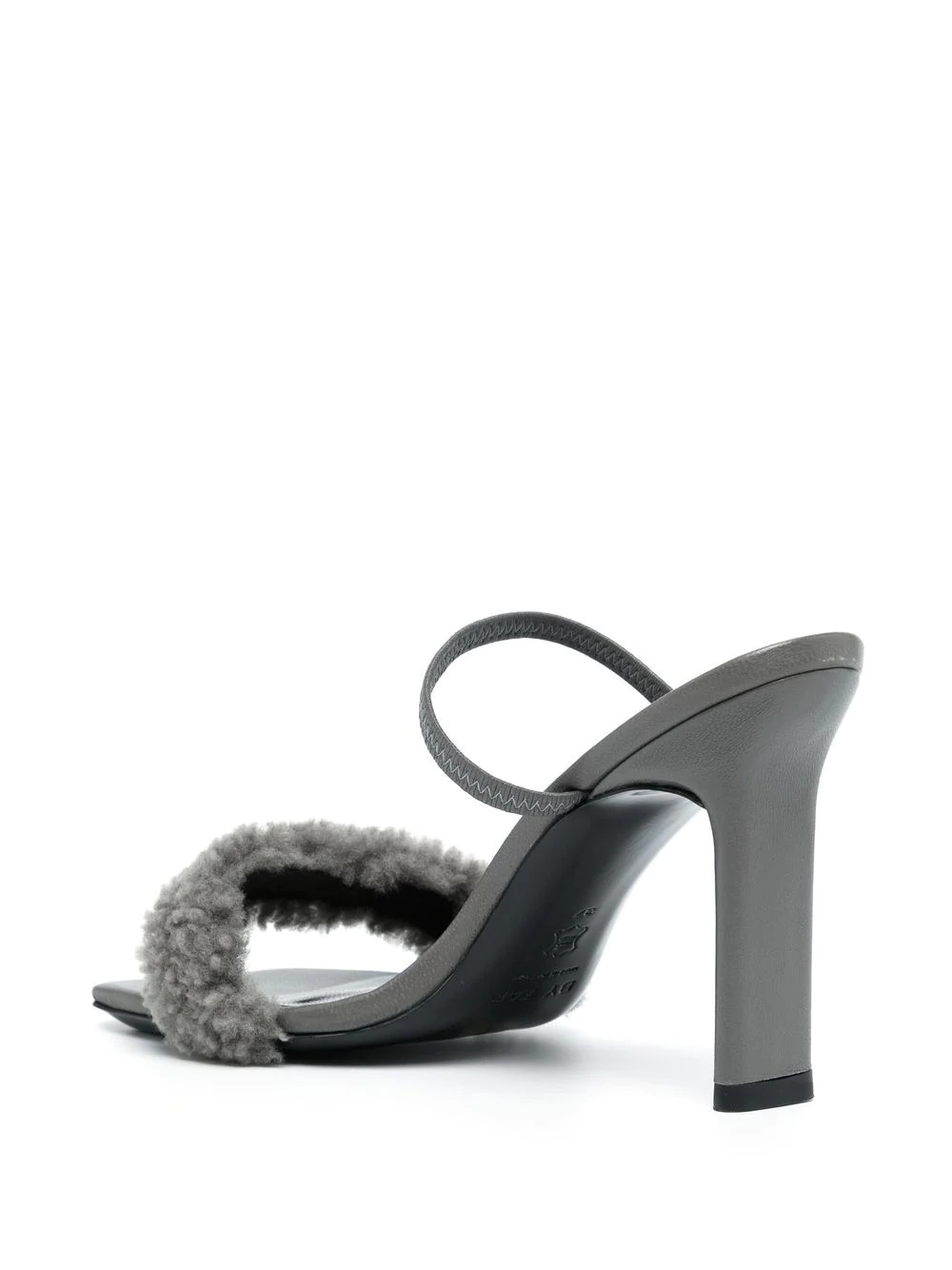 shearling strap open toe heels - 3