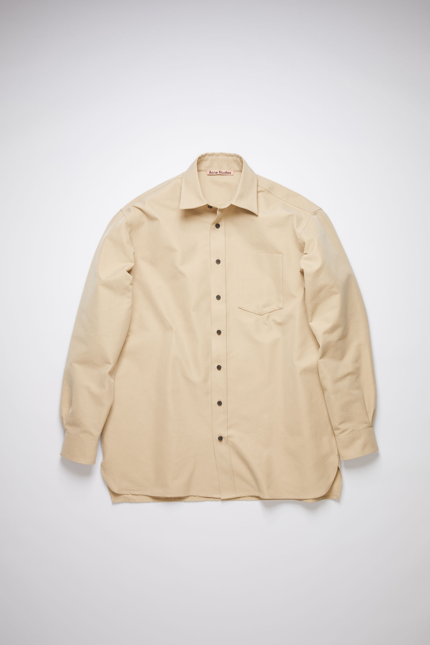 Oversized shirt - Warm beige - 4