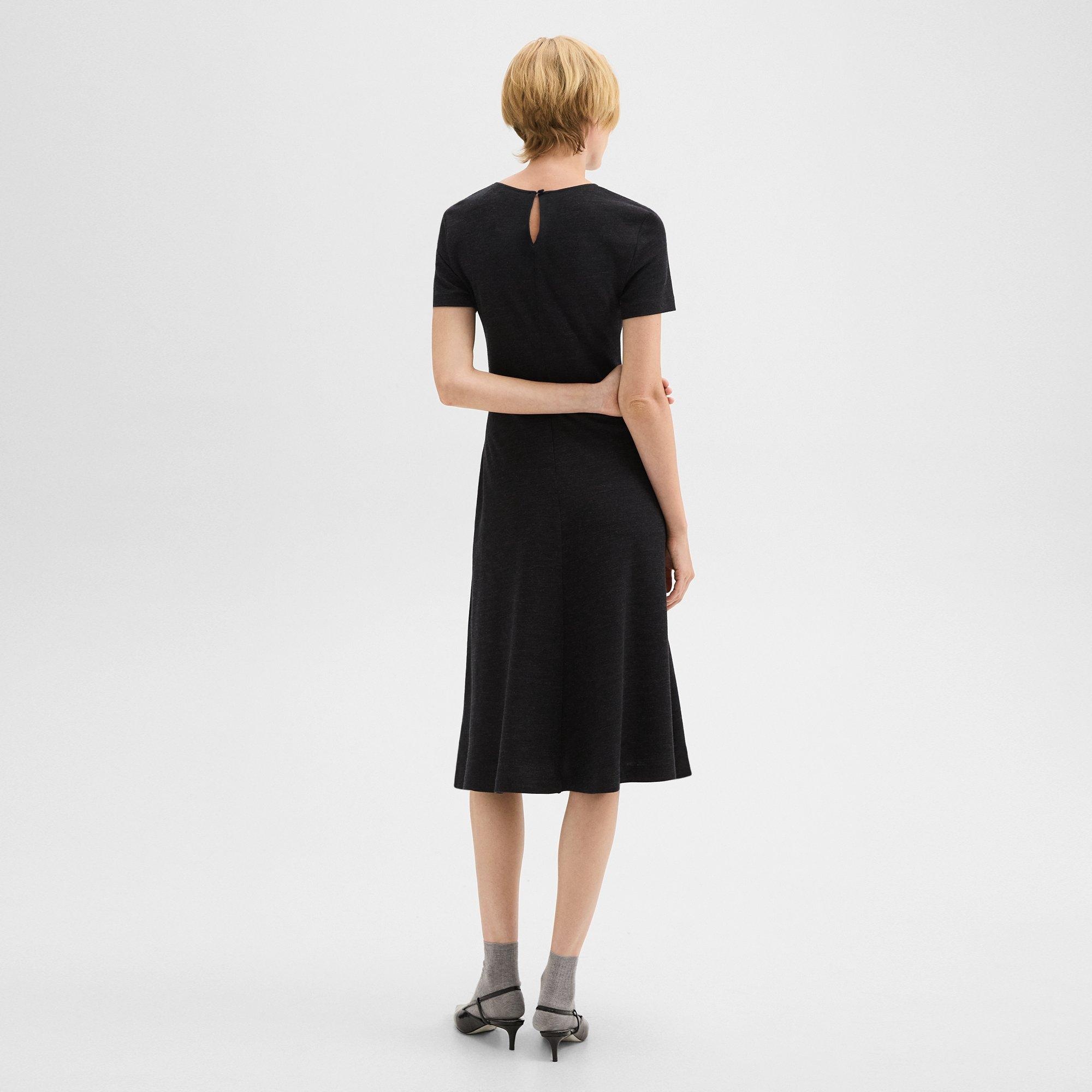 Twisted Midi Dress in Viscose-Wool - 4