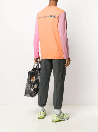 Comme des Garçons SHIRT colour-block long-sleeved top outlook