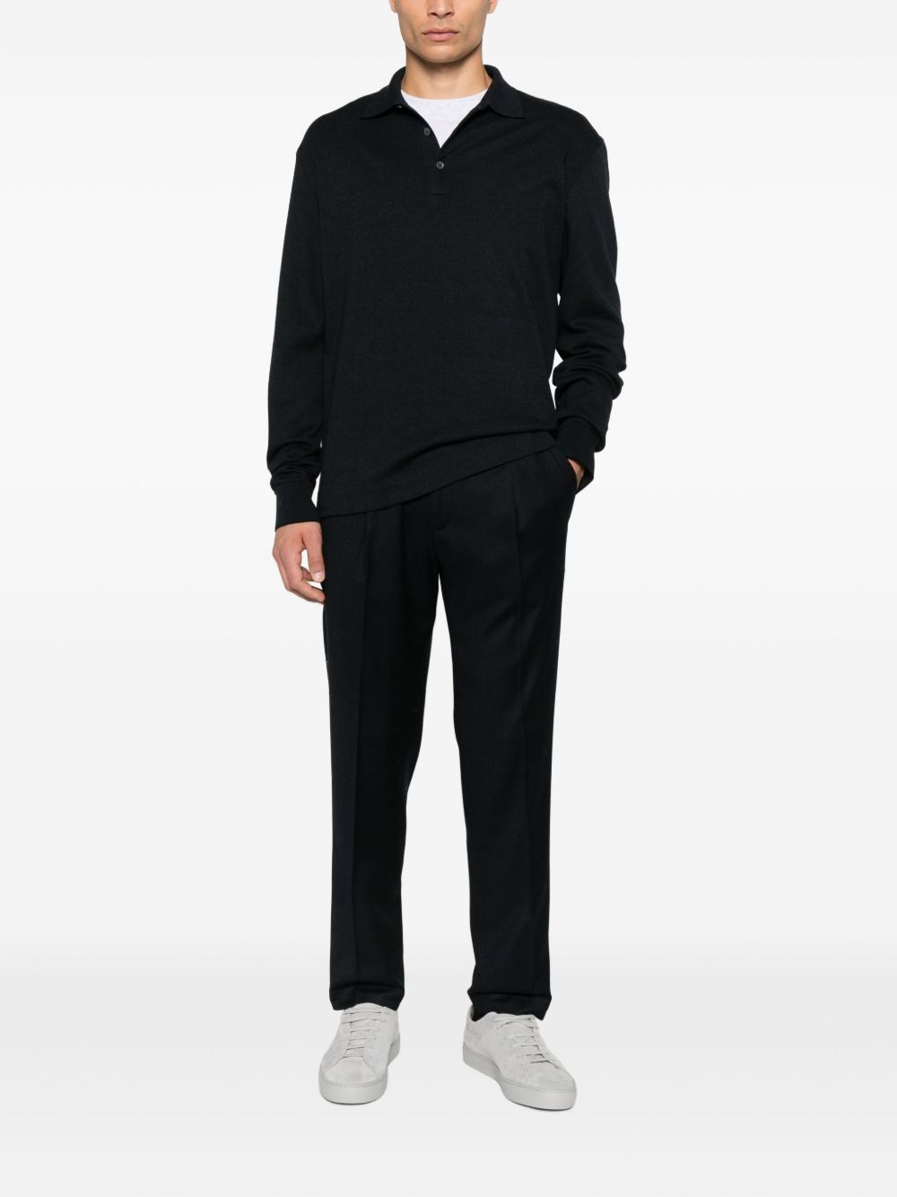 long-sleeve polo shirt - 2