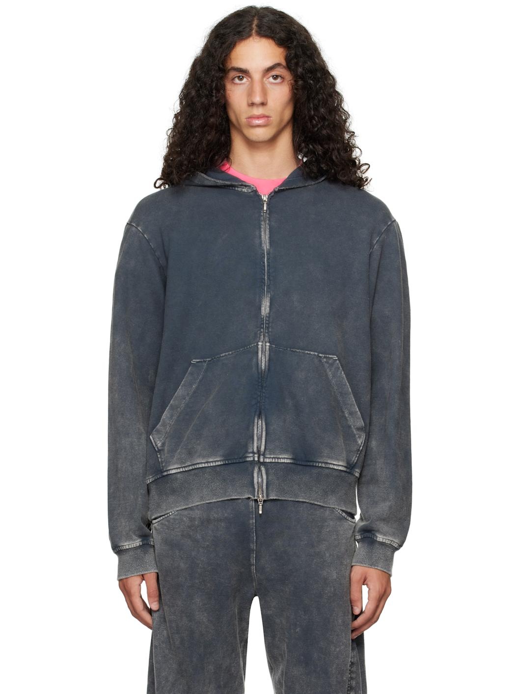 【Omar Afridi】 Shabby Full Zipped Hoodie Omar Afridi Shabby Full Zipped Hoodie （Shabby brown