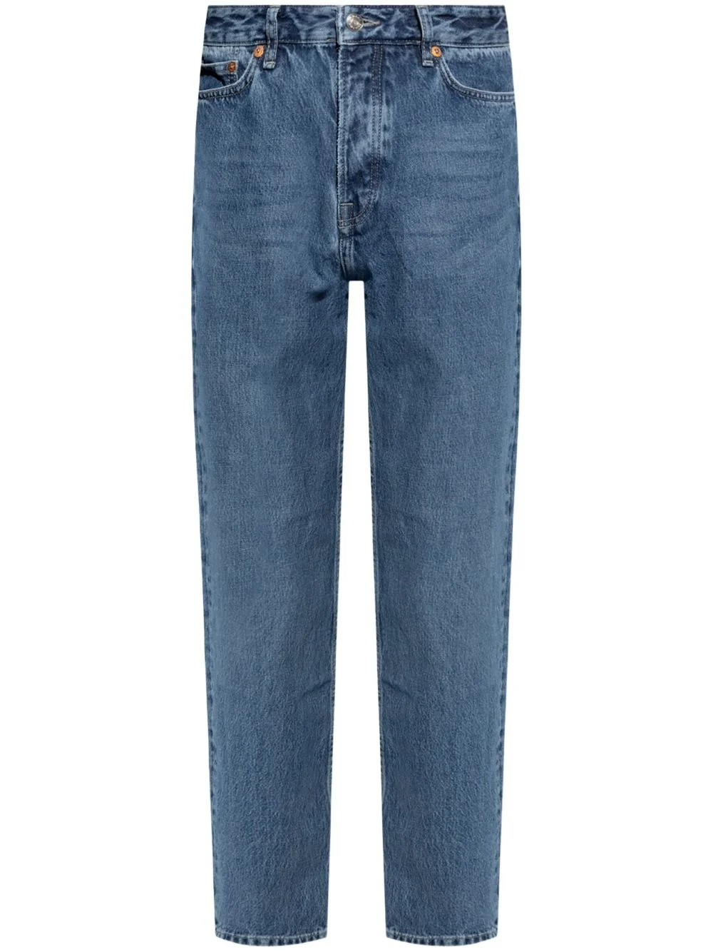 logo-patch straight-leg jeans - 1