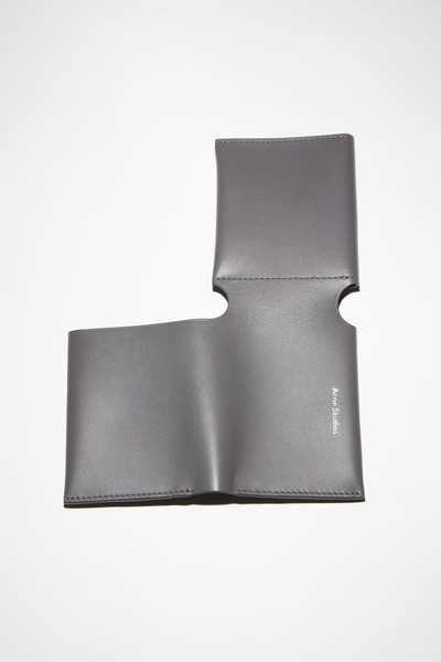 Acne Studios Leather trifold wallet - Dark grey outlook