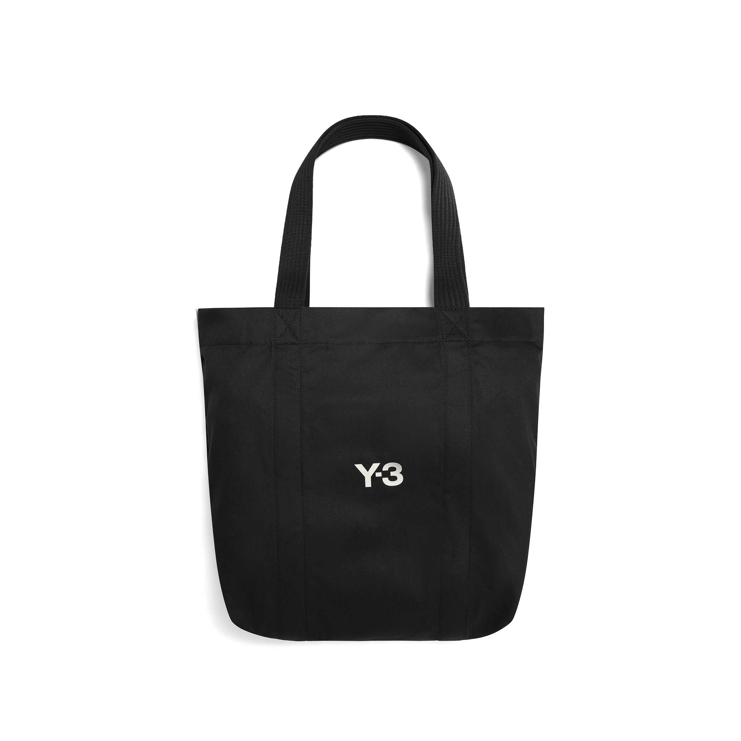 Y-3 Cotton Tote Bag in Black - 1