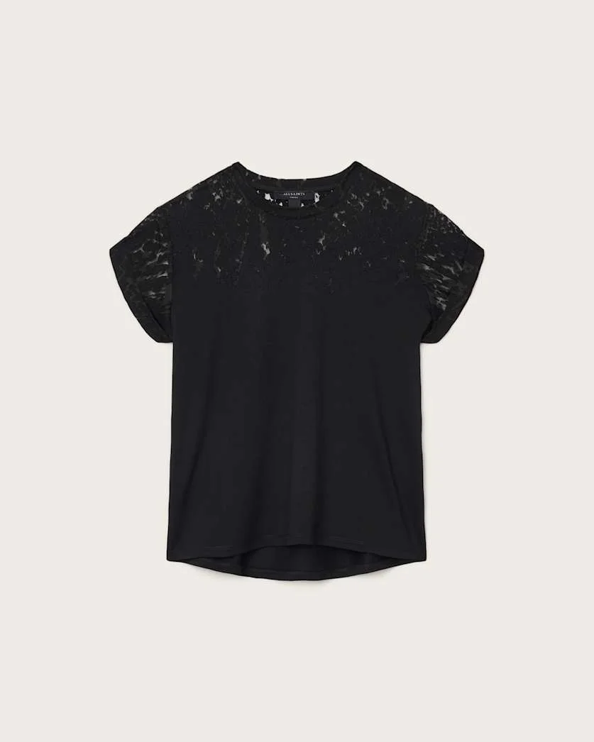 ANNA SNAKE PRINT DEVORE T-SHIRT - 1