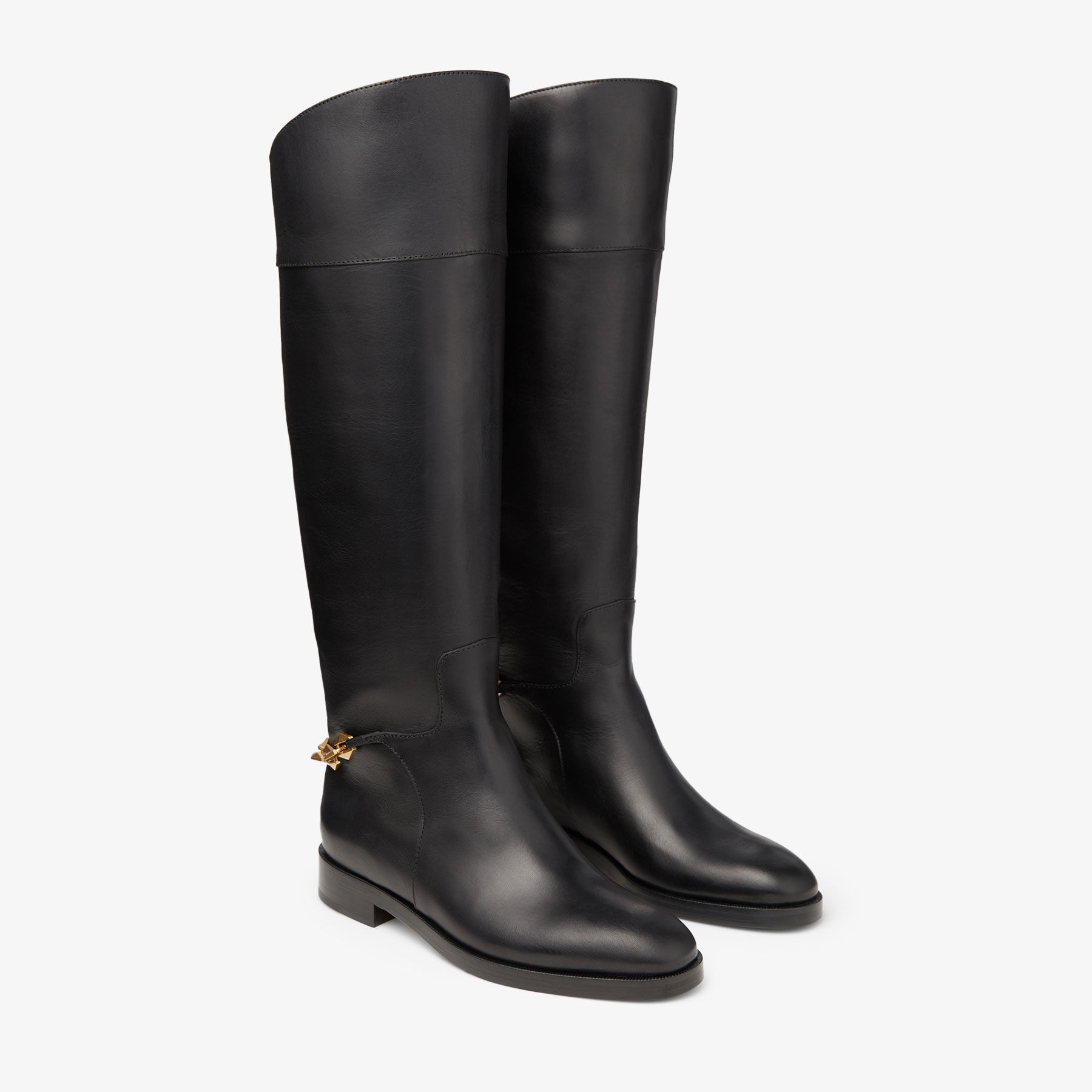 Nell Knee Boot Flat
Black Soft Vachetta Knee-High Boots with Chain - 3