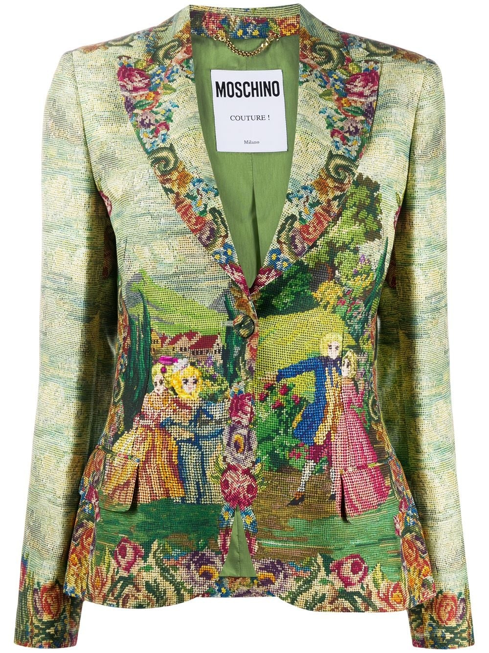 garden print blazer - 1