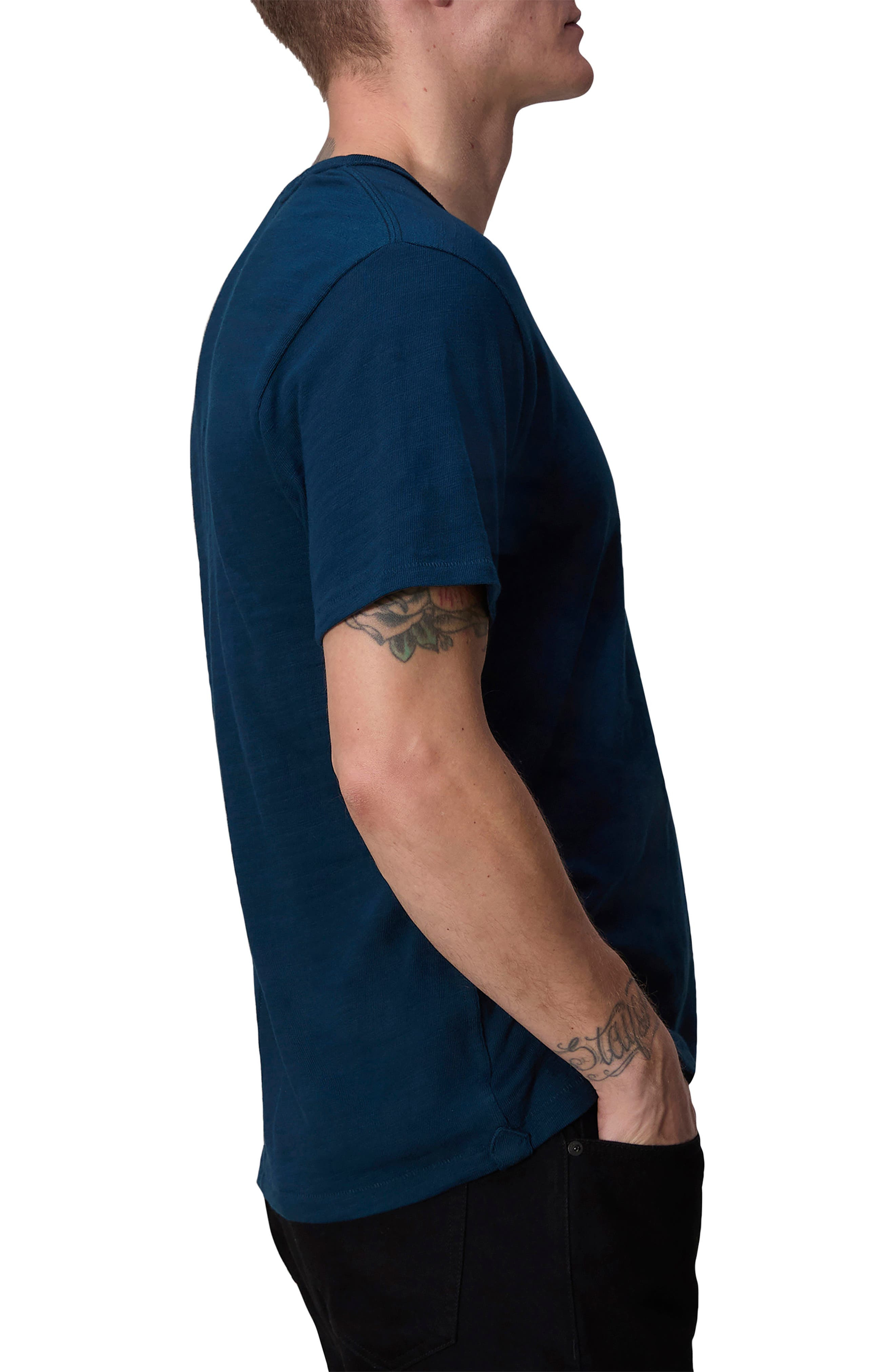 rag & bone Men's Classic Flame Slub Cotton T-Shirt in Navy at Nordstrom - 3