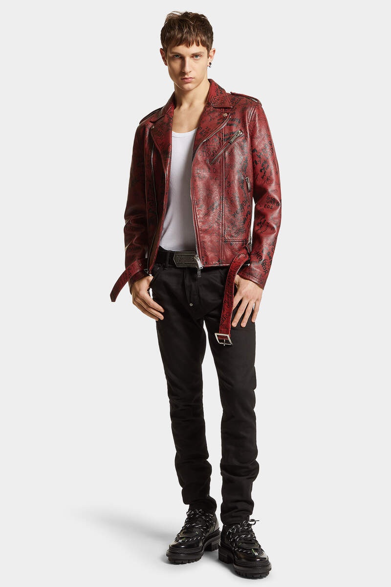 GRAFFITI LEATHER JACKET - 7