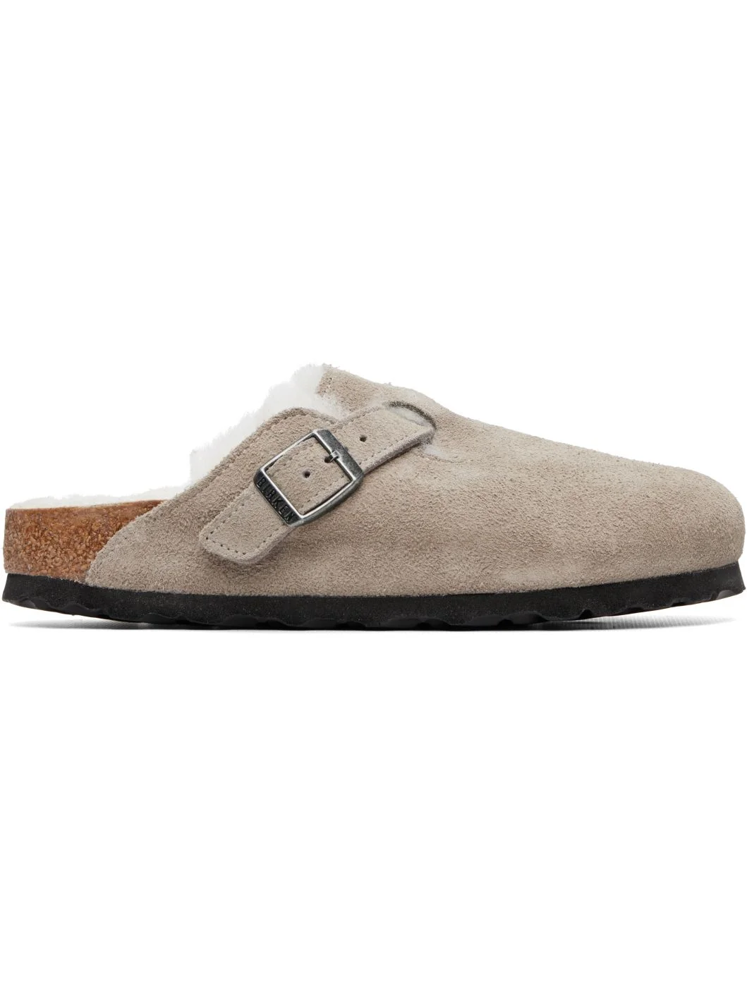 Gray Narrow Boston Shearling Loafers - 1
