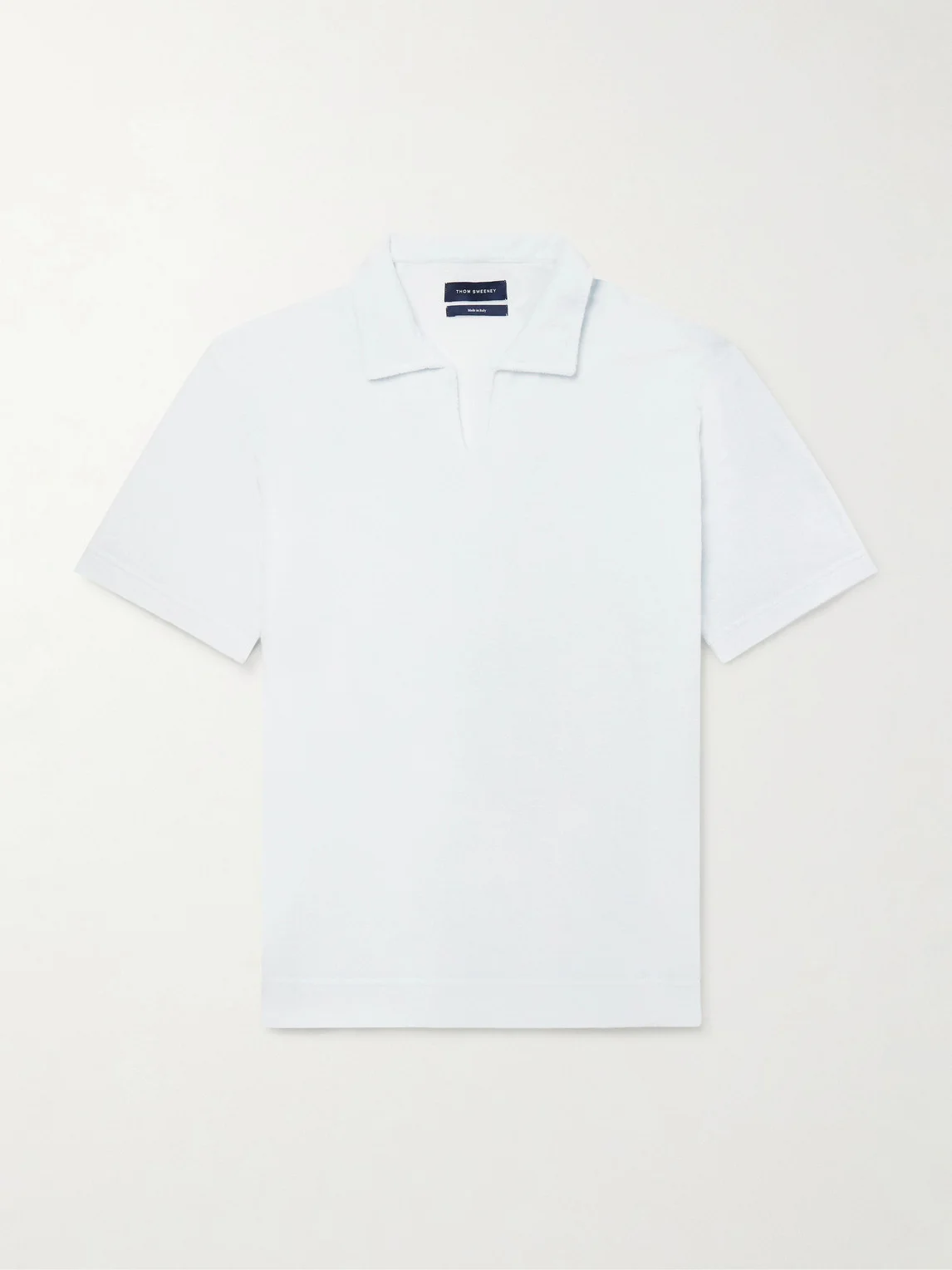 Terry-Cotton Polo Shirt - 1