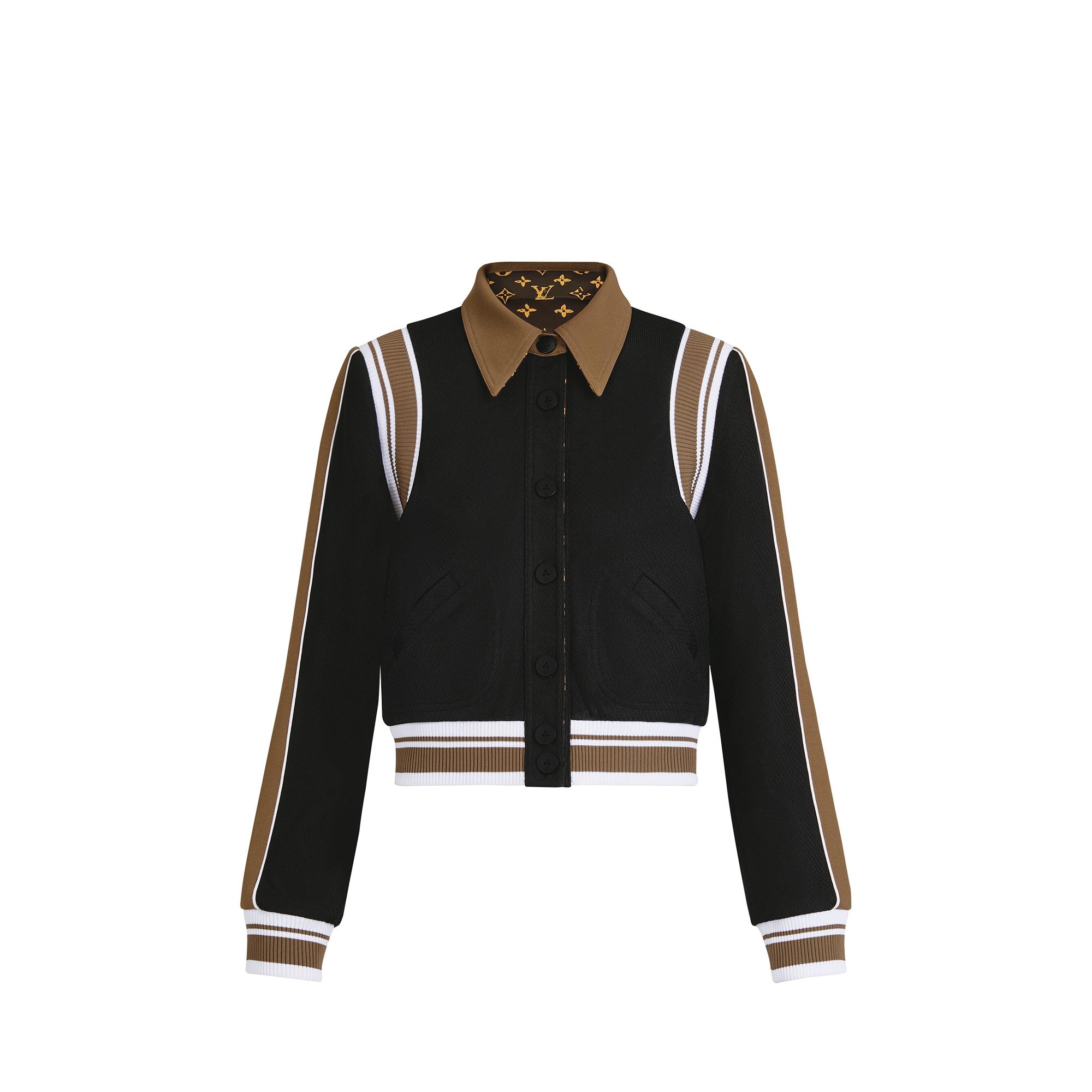 Graphic Ribbing Reversible Bomber Jacket  - 1