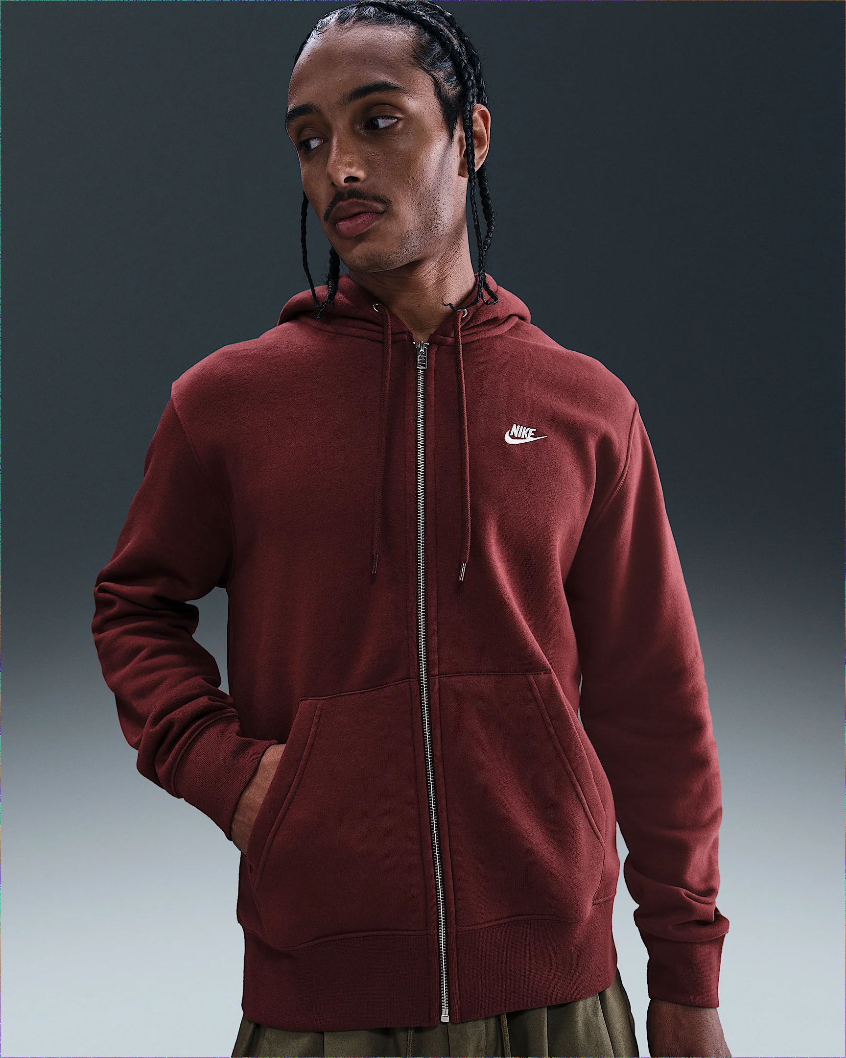 Nike Club Men's Full-Zip Fleece Hoodie - 1