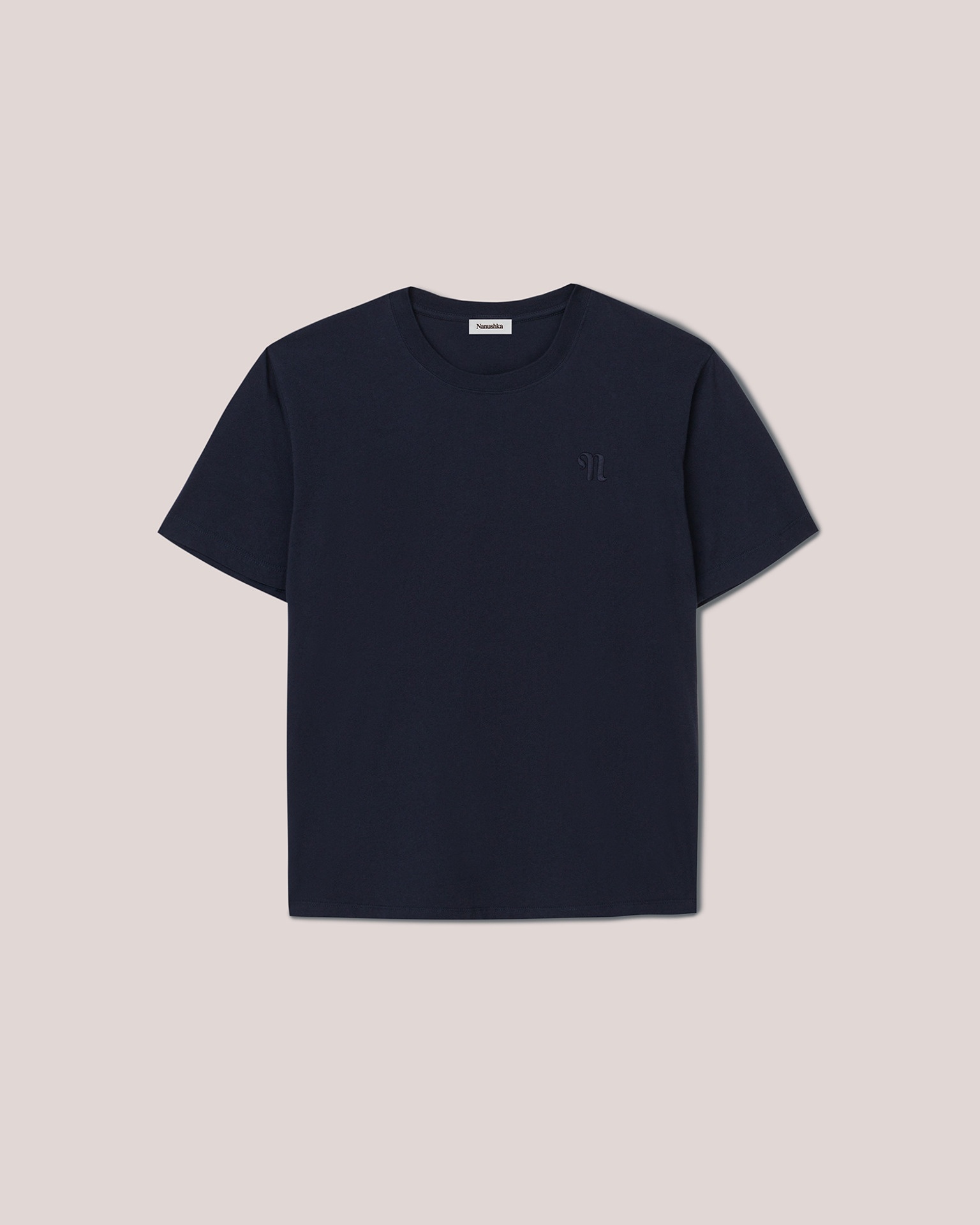 REECE - Organic jersey monogrammed t-shirt - Navy - 1