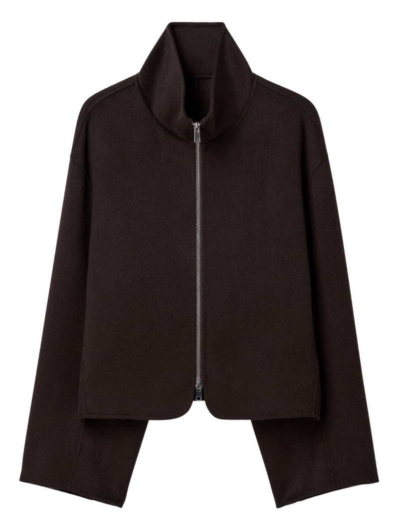 zip-up funnel-neck jacket 1