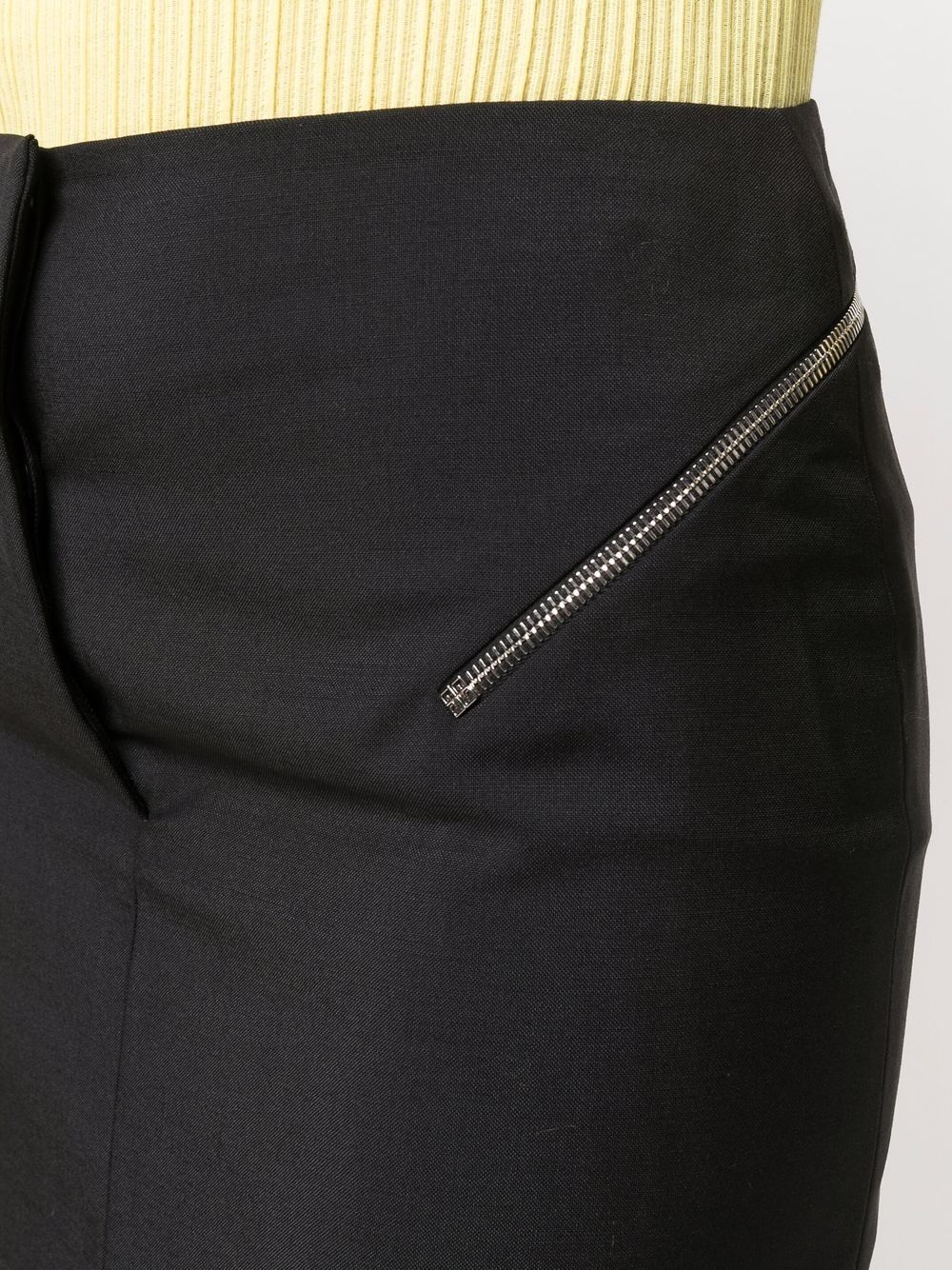 zip-embellished pencil skirt - 5