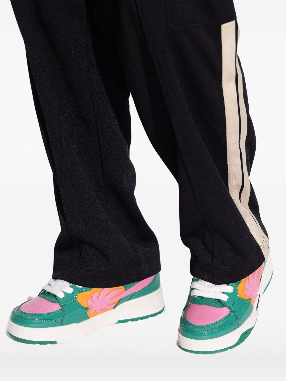 palm tree leather sneakers - 5