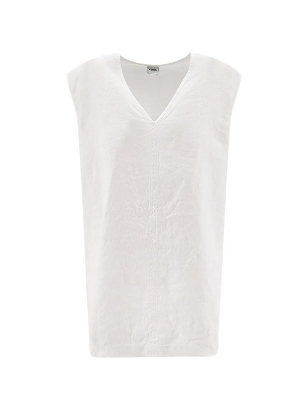 V-neck linen top - 1