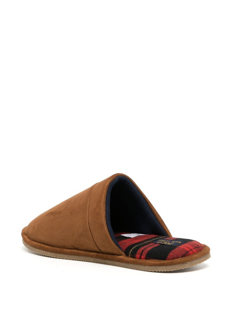 logo-embroidered mule slippers 3
